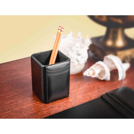 Dacasso Black Leather Pencil Cup AG-1010